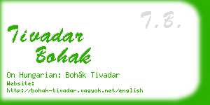 tivadar bohak business card