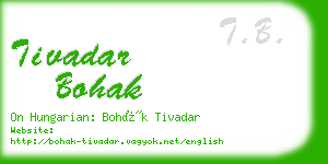 tivadar bohak business card